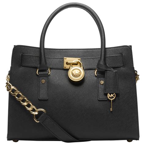 michael kors black hamilton traveler large leather satchel bag|Michael Kors Hamilton bag large.